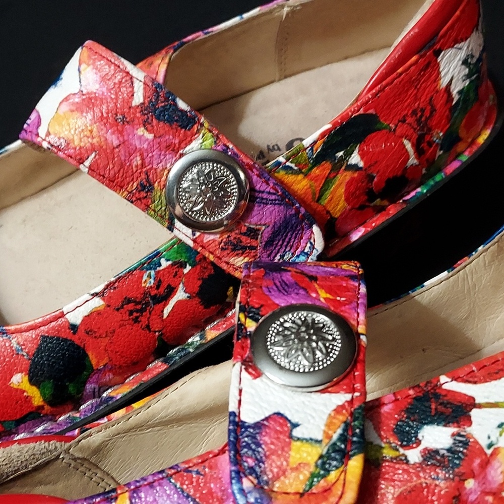 Alegria Women's Floral Mary Jane Shoes  Sz 36   FINAL - Picture 7 of 13